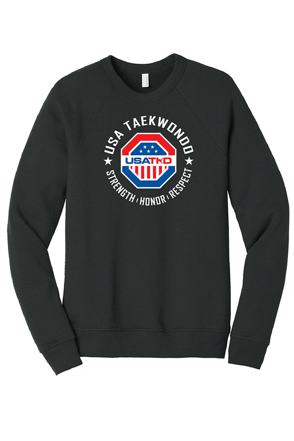 USATKD Emblem (Color) Fleece Raglan Sweatshirt