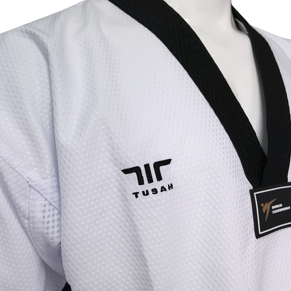 Sparring Premium Uniform WT Black V Neck
