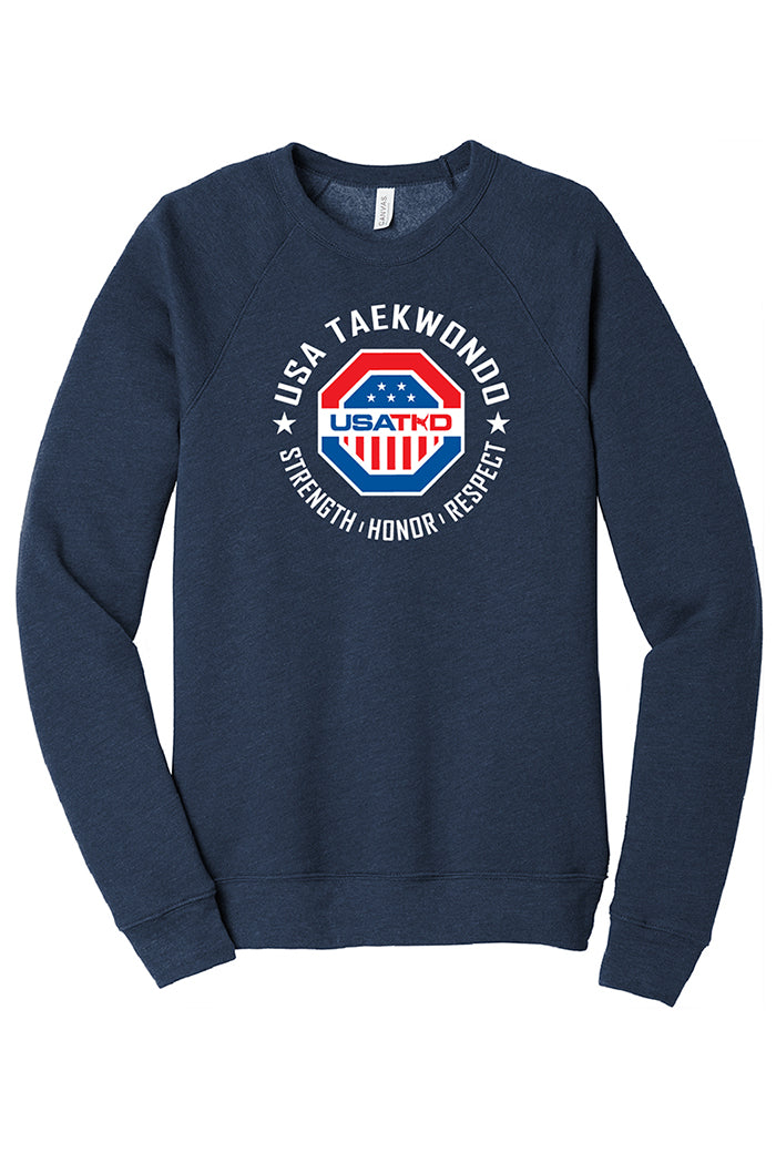 USATKD Emblem (Color) Fleece Raglan Sweatshirt