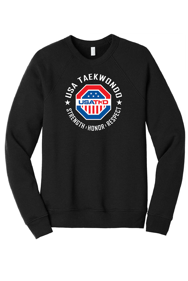 USATKD Emblem (Color) Fleece Raglan Sweatshirt